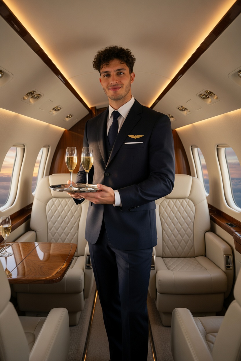 Intérieur jet privé luxe